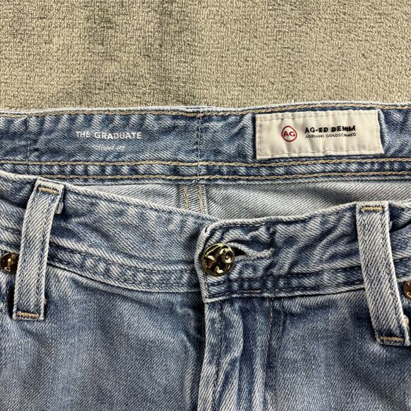 AG Adriano Goldschmeid Jeans Men 32 The Graduate Tailored Leg Casual Light Blue - Picture 3 of 12
